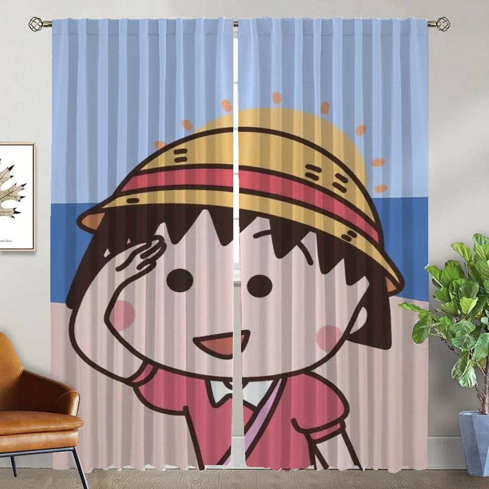 Противомоскитные шторы для гостиной Chibi Marukos Домашние интерьерные шторы 2 штуки Оконные шторы-тени Хэллоуинская декорация