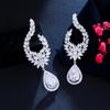 CMM Unique Engagement Cubic Zirconia Jewelry Water Drop Earrings for Brides