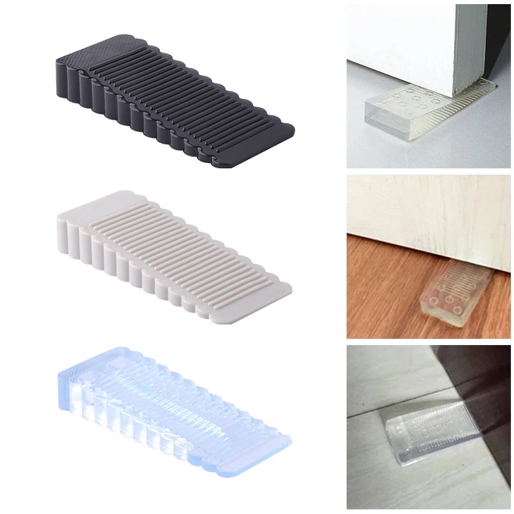 Silicone Door Stop Block Wedge Doorstops Door Rear Retainer Anti-collision Stop Safety PU Rubber