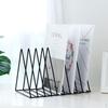 2pcs Metal Wire Storage Rack Holder for Home and Office Desktop Bookshelf Bookend Black