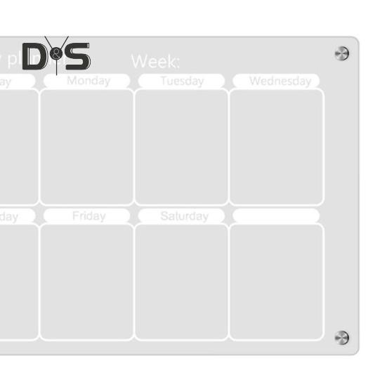Магнитная доска-планировщик на неделю с 6 цветными маркерами, многоразовый прозрачный акриловый календарь на холодильник, доска для планирования еженедельного расписания с сухим стиранием