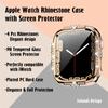 Прозрачный полый блестящий алмазный ПК-чехол для Apple Watch 40 44 41 45 мм защитный чехол для iWatch Series 9 8 7 6 5 SE2 SE3
