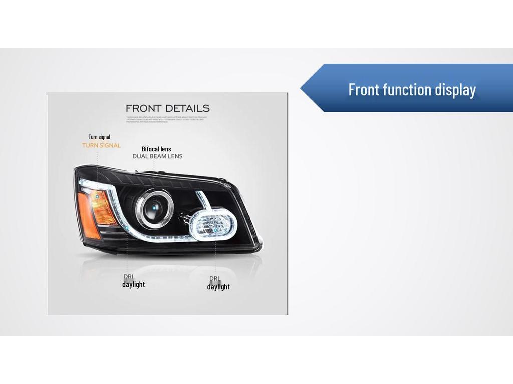 LED Headlight & Daytime Running Light Assembly for 2001-2007 US Toyota Highlander