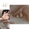 Silver Earrings Round Alloy Water Rhinestone Fashion Jewelry For Women