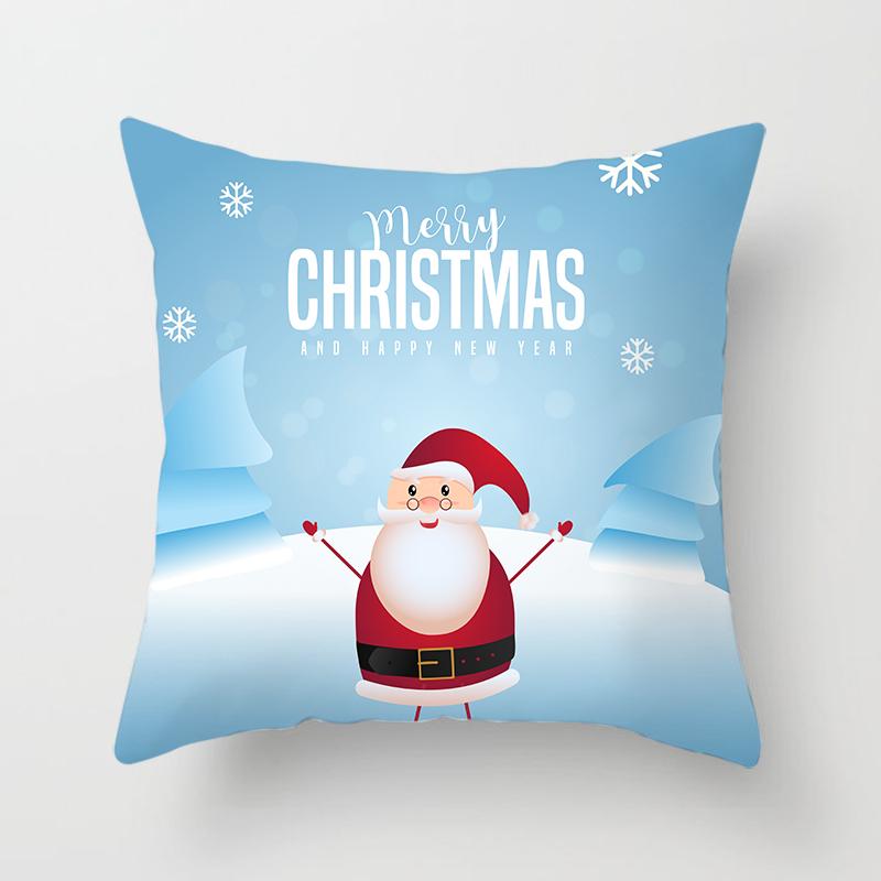 Cartoon Christmas Throw Pillow Set Santa Claus Sofa Gift Home Decor Pillowcase Christmas Gift Pillowcase