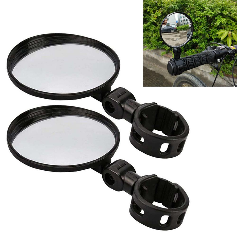 Pair Universal Handlebar Rearview Mirror for Bike Bicycle Motorcycle Adjustable