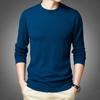 Middle-aged Thin Sweater Men's Round Neck Long-sleeved T-shirt Sweater Trendy Spring and Autumn Youth Sweater Men's Woolen Sweater