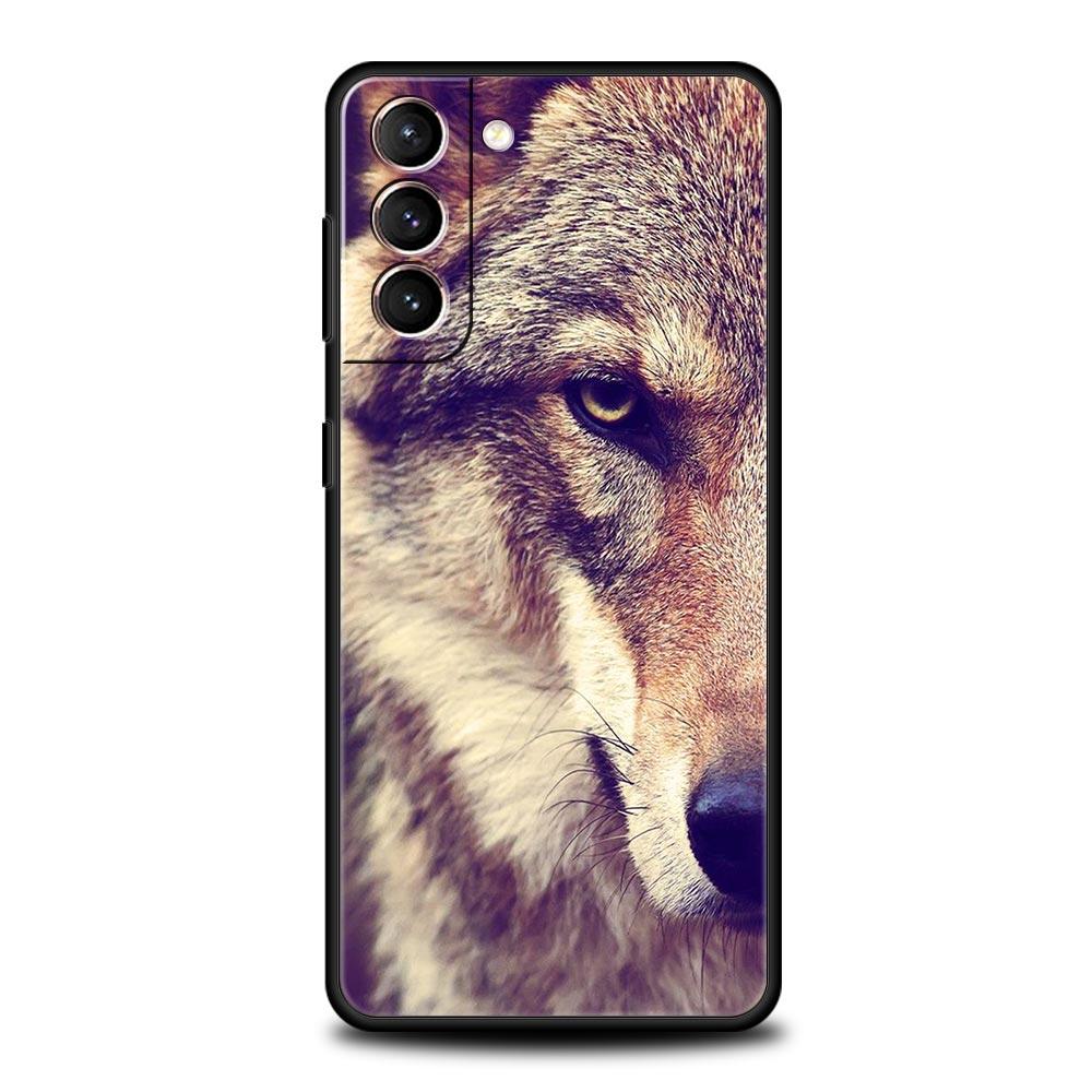 Чехол с изображением животного волка для Samsung Galaxy S22 Ultra S20 S21 FE 5G S10 S9 Plus S10E S8 Note 10 Lite 20, мягкий силиконовый черный чехол