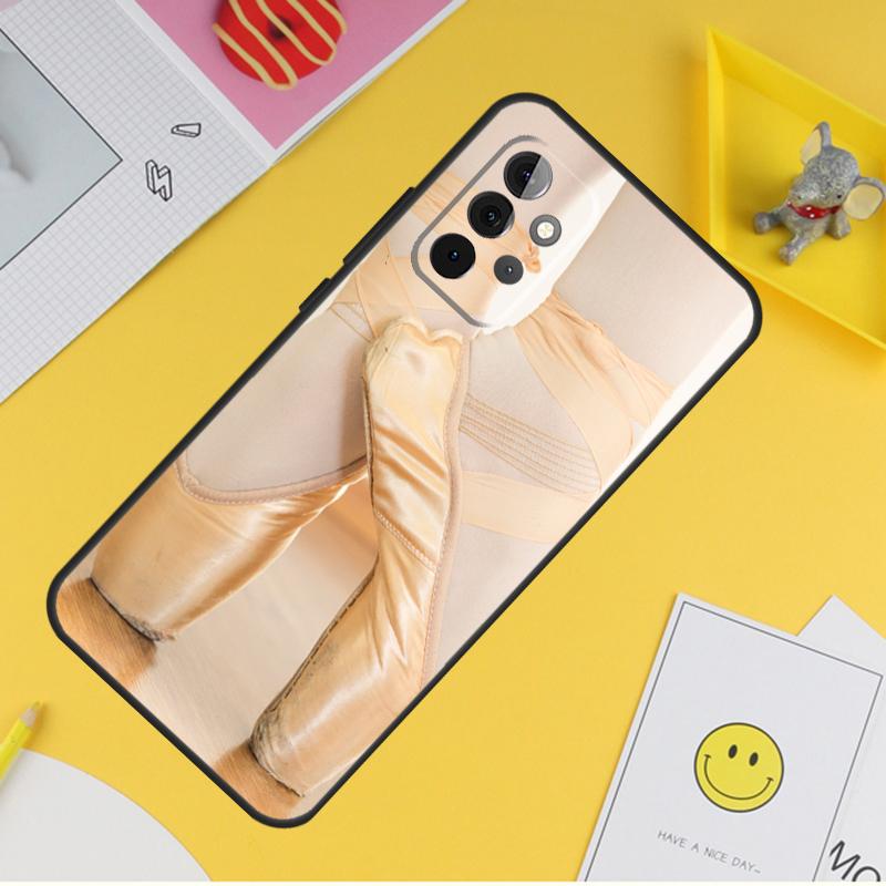 Балетки пуанты для Samsung Galaxy A14 A34 A54 A12 A32 A52 A51 A71 A53 A33 A13 A15 A25 A35 A55 Чехол для телефона