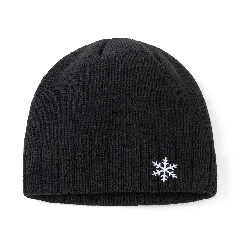 WTEMPO Большие размеры однотонные теплые вязаные шапки с меховой подкладкой осень-зима утепленные ветрозащитные повседневные универсальные шапки