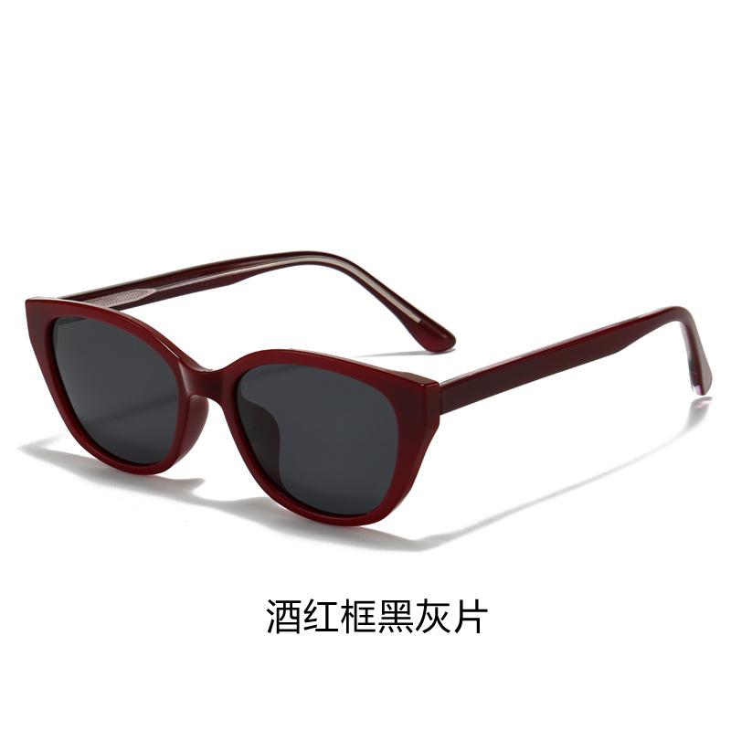 European and American new cat eye pin sunglasses women's YK light luxury polarized sunglasses anti-ultraviolet versatile glasses tide