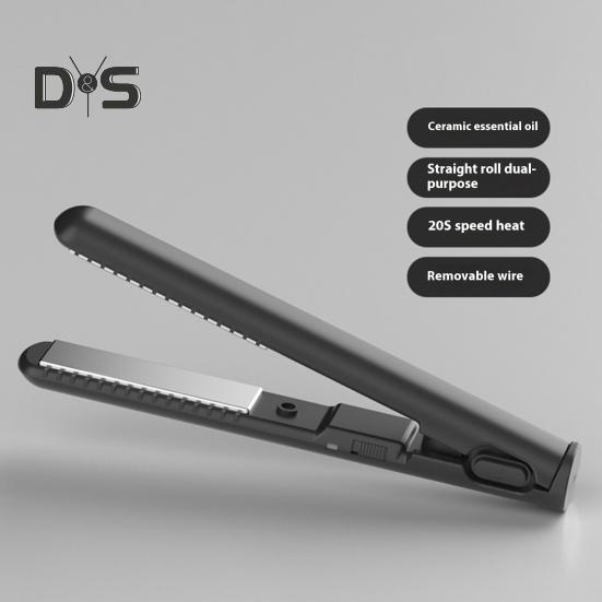 USB Мини-щипцы для завивки 2 в 1, двухцелевые щипцы для завивки, утюжок для волос, выпрямитель для волос, быстрый нагрев, портативный, для путешествий, для женщин, для коротких и длинных волос, укладка