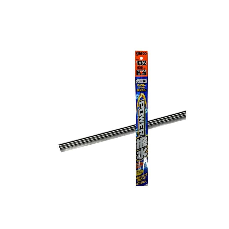 SOFT99 glaco Сменная резинка для стеклоочистителя, glaco Wiper Power Водоотталкивающая №132, Автомобильная водоотталкивающая щетка стеклоочистителя, Длина 650 мм, Ширина резинки 8,6 мм,