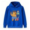 Kids Boys Girls Hoodie Cute Surf Capybara Pattern Pullover Sweatshirt Casual Lightweight Loose Hooded Top For Summer Beach Vacation Holiday Daily Wear