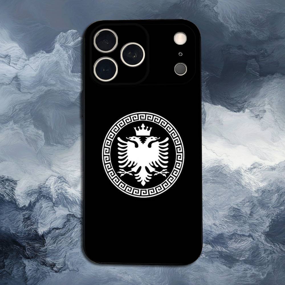 A-Албания F-Флаг-ES Для iPhone 13,16,11,14,17,12,15,Plus,Pro Max,XS,X,XR,SE,Mini,8,7,Чехол для телефона Мягкий силикон Черный