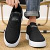 Fashion Platform Mens Casual Shoes Comfort Canvas Shoes Breathable Flats Man Sneakers Lightweight Slip On Walking Athletic Shoes