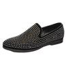 Men's Shoes Pointed Leather Shoes Large Size British Style Casual Shoes Rhinestone Foot Cover Lazy Shoes Men
