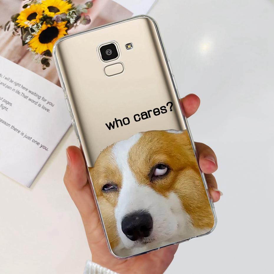 Красивый чехол с принтом для Samsung Galaxy J6 J6+ J600G J610G Мягкая силиконовая задняя крышка из ТПУ для чехлов телефона Samsung J6 J 6 Plus 2018