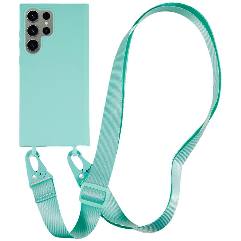 ТПУ чехол для Samsung Galaxy S23 Ultra с матовым покрытием, защитная крышка для телефона с широким ремешком