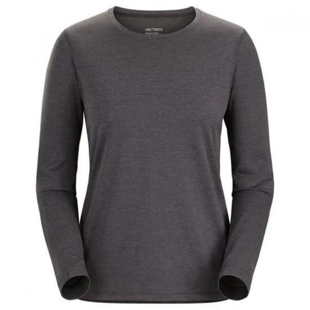 ArcTeryx Long Sleeve T shirT Black heaTher Dom aTpfw06914bhr