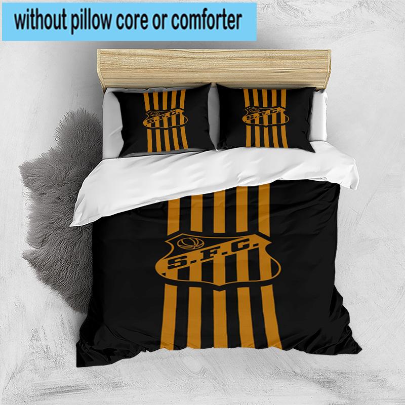 3pcs Powerful Football Crest Design Printed Bedding Set Duvet Cover Closure Includes 1 Duvet Cover & 2 Pillowcases Bedding Sets Home Decor Gifts