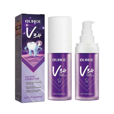Ouhoe V34 Purple Whitening Toothpaste - Removes Tartar, Oral Cleaning, Restorative, Brightening Toothpaste