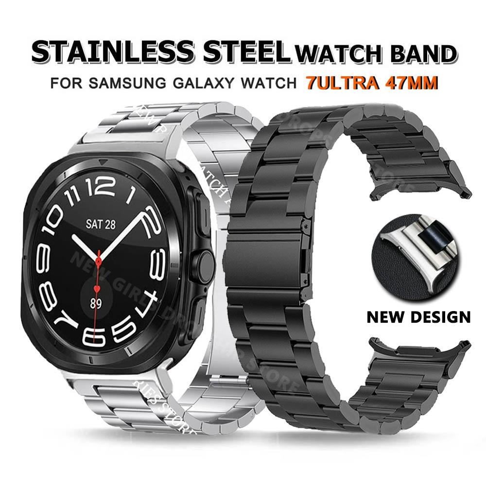 Ремешок из нержавеющей стали для Samsung Galaxy Watch Ultra 47 мм LET Без зазоров Ремешок для SAMSUNG Galaxy ULTRA 47MM Роскошный браслет Correa