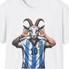 Goat Mascot Argentina Jersey T-Shirt | Soccer Goat Graphic Tee