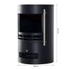 900W/2000W Electric Fireplace with Flame Effect, Electric Fireplace with Adjustable Temperature and Overheat Protection, 41x41x64.5cm, Black