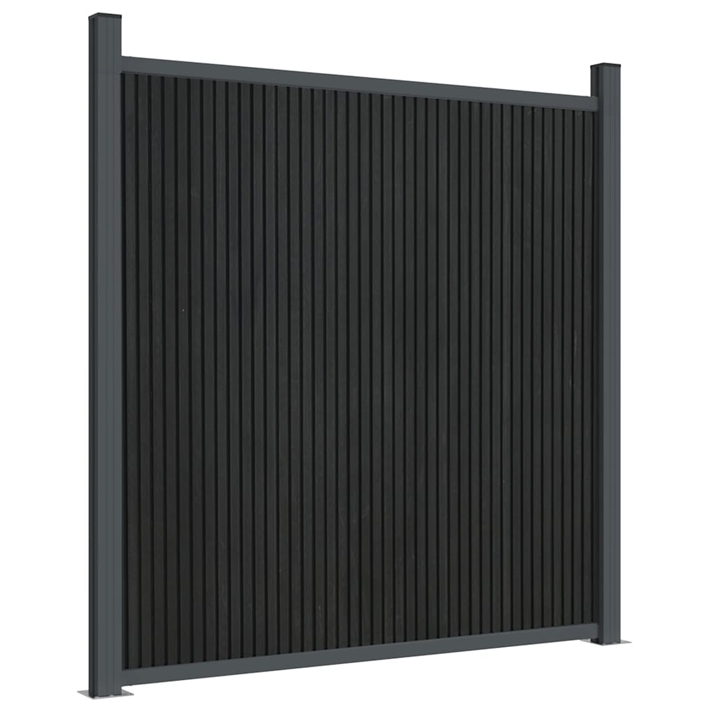 Fence Panel Gray 1218x186 cm WPC