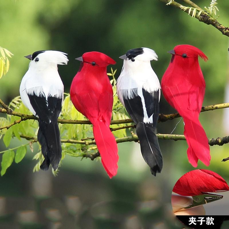 Handcrafted Foam Bird Sparrow With Real Feather For Unique Weddings