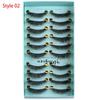 Woman Natural Wispies Lashes 3D Faux Mink Hair Thick Long Eyelashes Extension Tools False Eyelashes