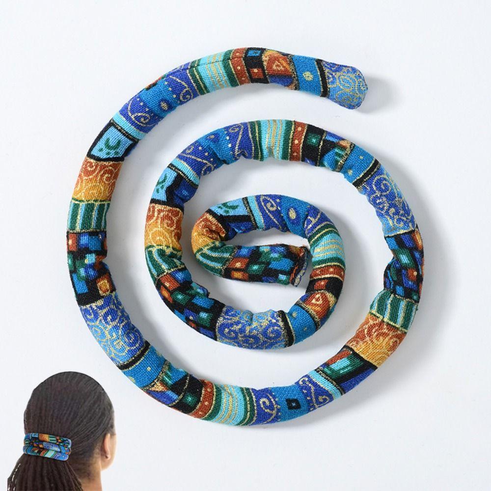 Accessories Cloth Ethnic Style Hair Rope Women Hair Band Spiral Lock Hair Ties Bendable Dreadlocks
