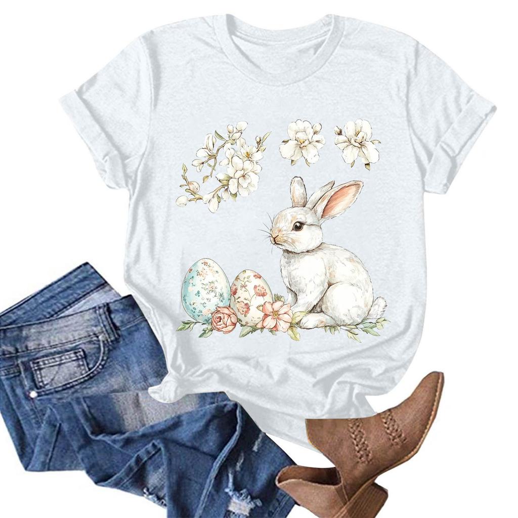 Женская модная повседневная футболка с круглым вырезом и принтом, пуловер с короткими рукавами, топ