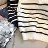 Жилет с застежкой-молнией в полоску, трикотажный жилет для женщин, осень-зима, корейская мода, свитера без рукавов, повседневный простой жилет-пуловер