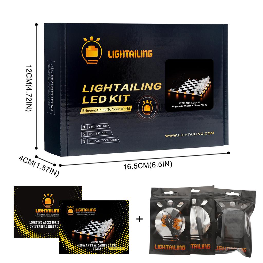 LIGHTAILING LED Light Kit for 76392 Wizard’s Chess Building Blocks Set (NOT Include the Model) Bricks for