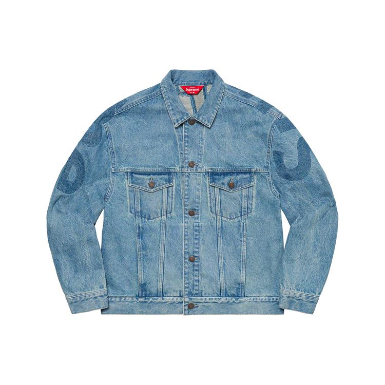 Supreme Inset Logo Denim Trucker Jacket SUP-SS22-070