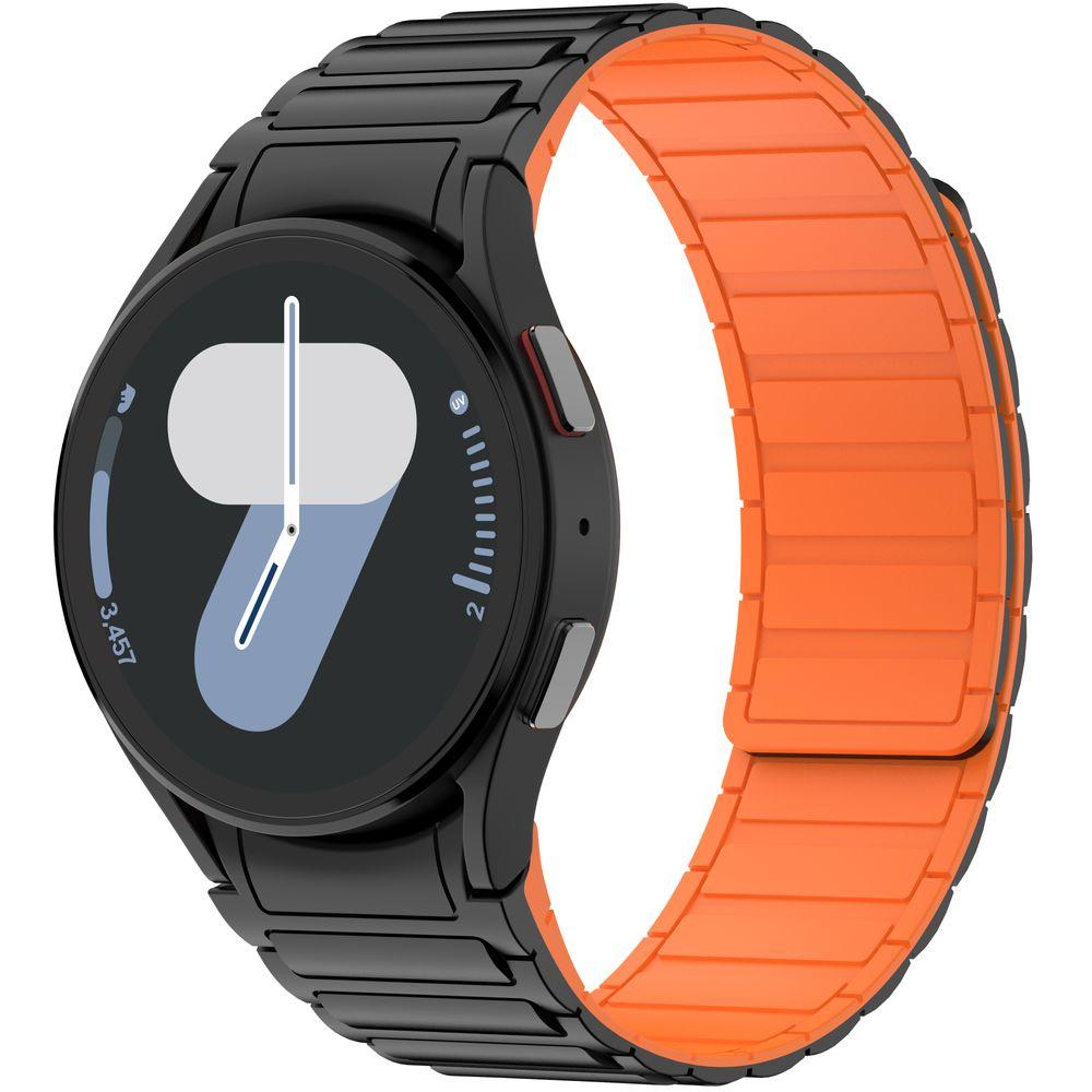 Магнитный силиконовый ремешок для часов Samsung Galaxy Watch FE/7/6/5/4 Мягкий удобный сменный ремешок с магнитной застежкой