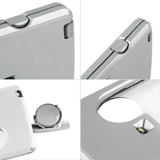 Credit Card Style 3X 6X LED Light Magnifying Glass Loupe Magnifier Pocket Size