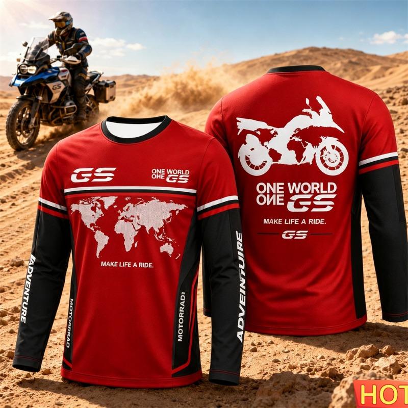 Autumn Men's Cotton T-shirt Men's women's Outdoor Cycling long sleeved T-shirt Motorcycling Breathable Wear Top For Daily Riding