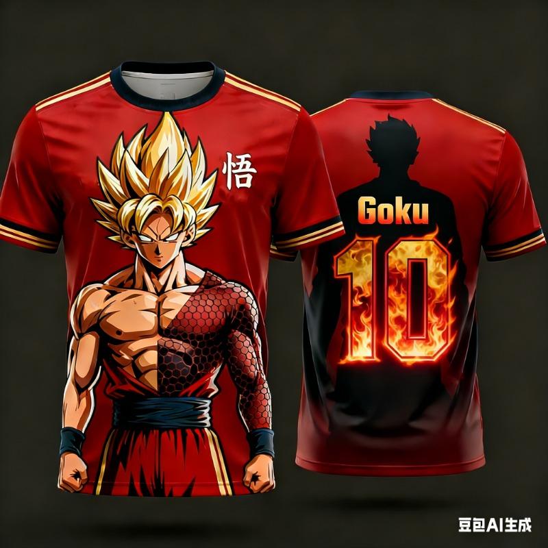 2026 Классический Аниме Dragon Ball Персонаж 3D Печатная Футболка Стиль Y2K Унисекс и Детская Многослойная Обязательная вещь для Лета и Осени