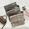 Versatile Imitation Cashmere Tassel Soft And Sticky Plaid Scarf For Women'S Winter Luxury New Fashionable Thickened Warm Shawl