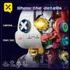 TOYLINX 1377 деталей Киберпанк Механический Кролик Строительные Блоки Светодиодный Светящийся Кирпичик Коллекционная Головоломка для Взрослых DIY Игрушка Настольное Украшение