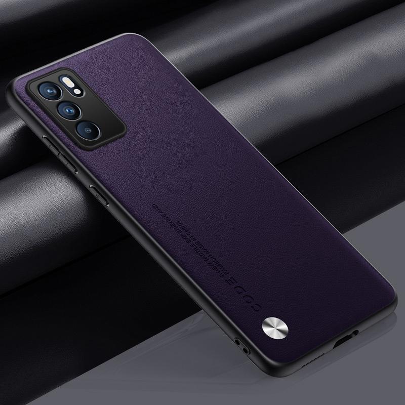 Роскошный чехол из искусственной ПУ кожи для OPPO Reno 6 5G, задняя крышка, матовый силиконовый противоударный чехол для полной защиты телефона для OPPO Reno6 5G