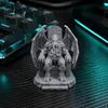 Загадочные Ретро Украшения 3D Печатный Трон Статуэтка Ктулху, Готическая Смоляная Фигурка для Полки и Стола, Декор в Виде Детализированной Скульптуры Крыла Летучей Мыши, Щупальце