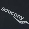 SAUCONY Однотонная футболка-пуловер с круглым вырезом и логотипом для бега, вязаная, быстросохнущая, приятная к коже, дышащая, с длинным рукавом, мужская, топы, черная, SC2230118A-BK01