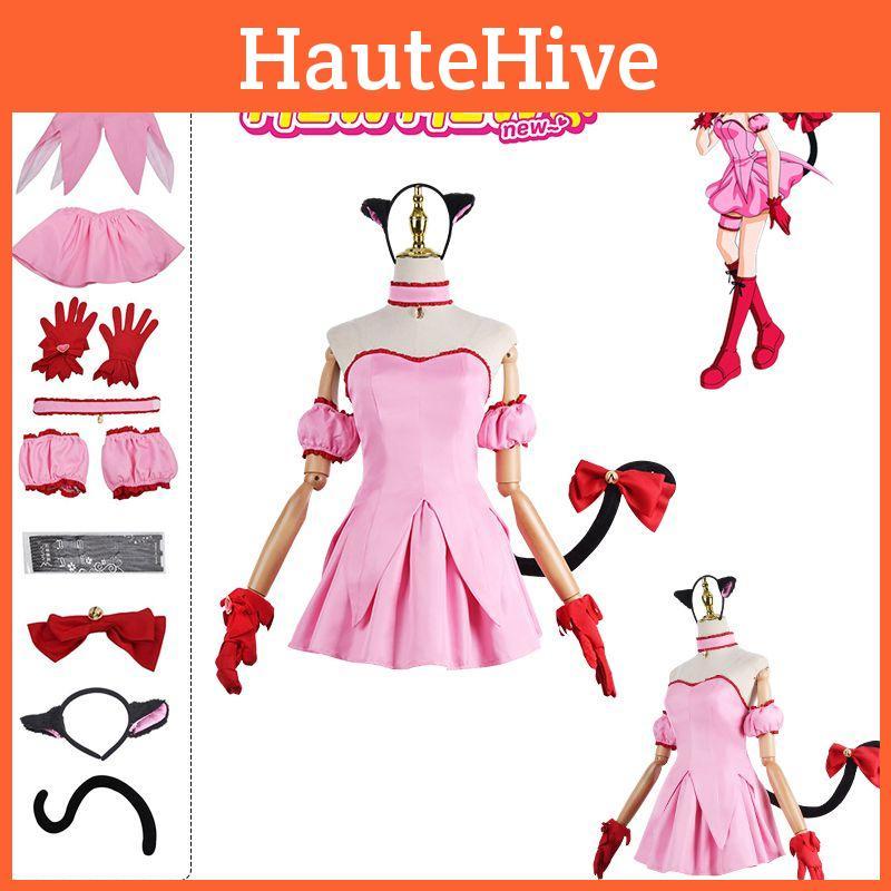 Токио Мяу Мяу Момомия Итиго Костюм для косплея Женская одежда Наряды Полиэстер Xs-xxxl