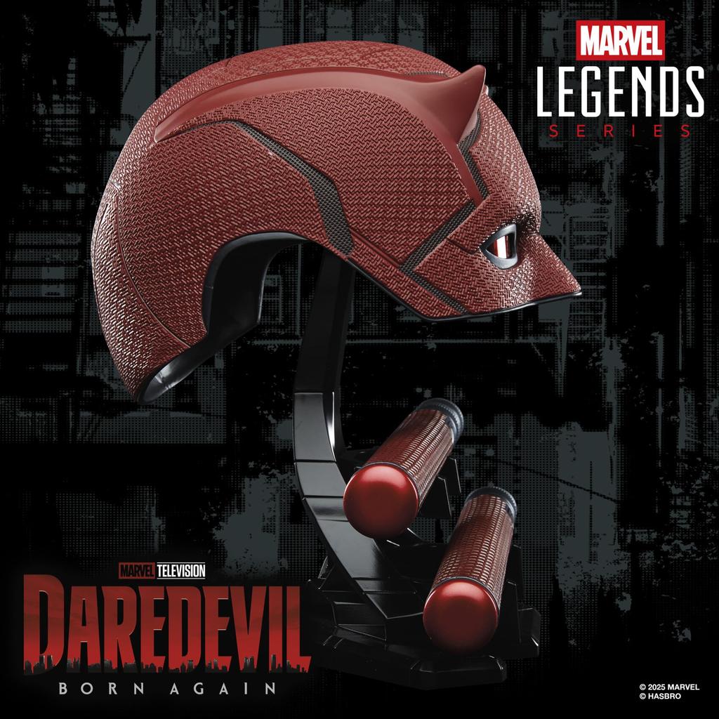 Hasbro Marvel Legends Series Born Premium Roleplay Mask Billy Adult Authentic "Daredevil Again" & Club, Collectible, G1598,