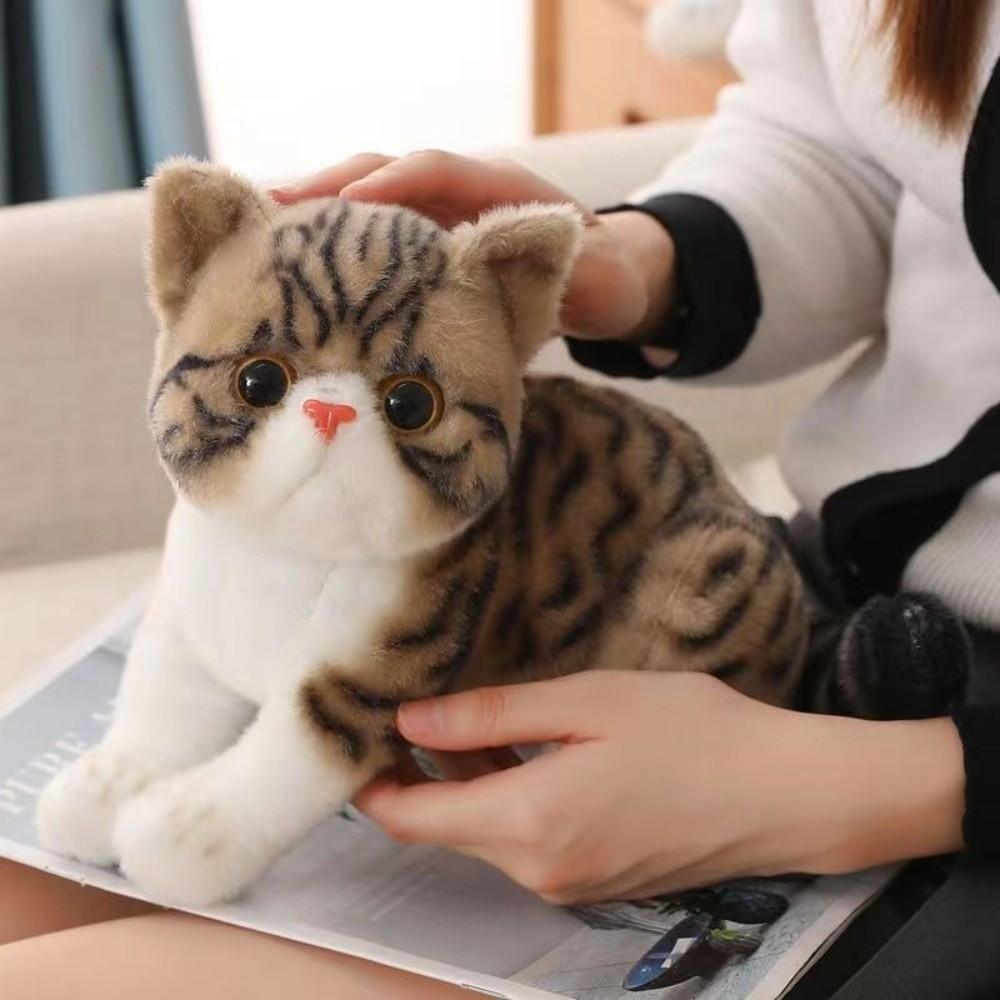 Мультяшная игрушка-кошка, мягкая кукла, плюшевая ветка с цветком, кукла-кошка, милая кукла-кошка, подарок для детей, День рождения