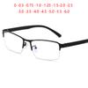 Semi-Rimless Vintage Optical Glasses Prescription Spectacle Metal Square Myopic Glasses Finished 0 -0 .5 -0 .75 -1 .0 To -6 .0
